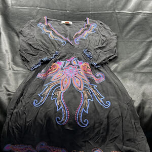 5th Culture WOMENS long sleeve black mini dress